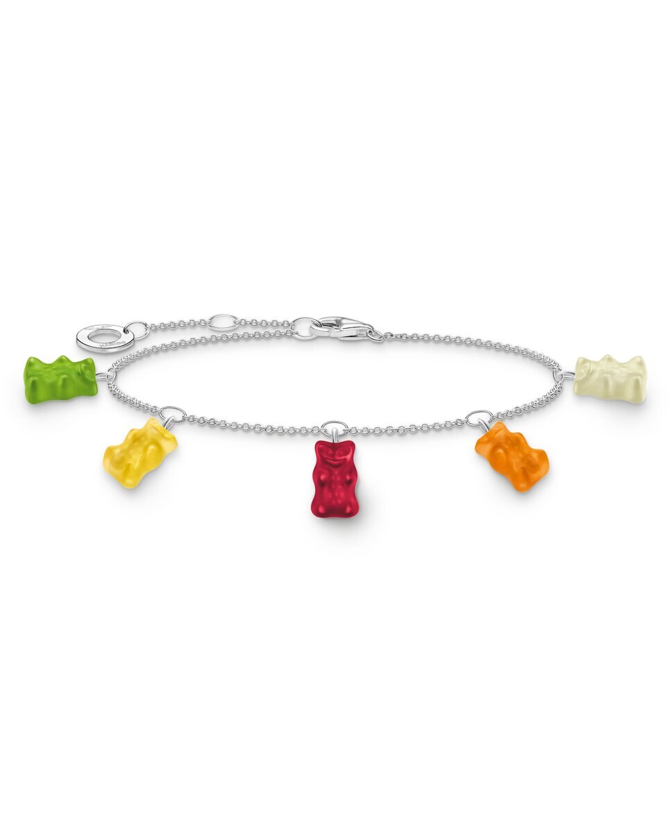 Pulsera de plata con 5 