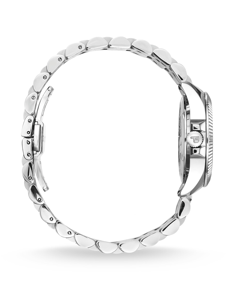 Reloj de mujer plateado de 33 mm esfera negra y flores blancas - Thomas Sabo - Plata Plata-2