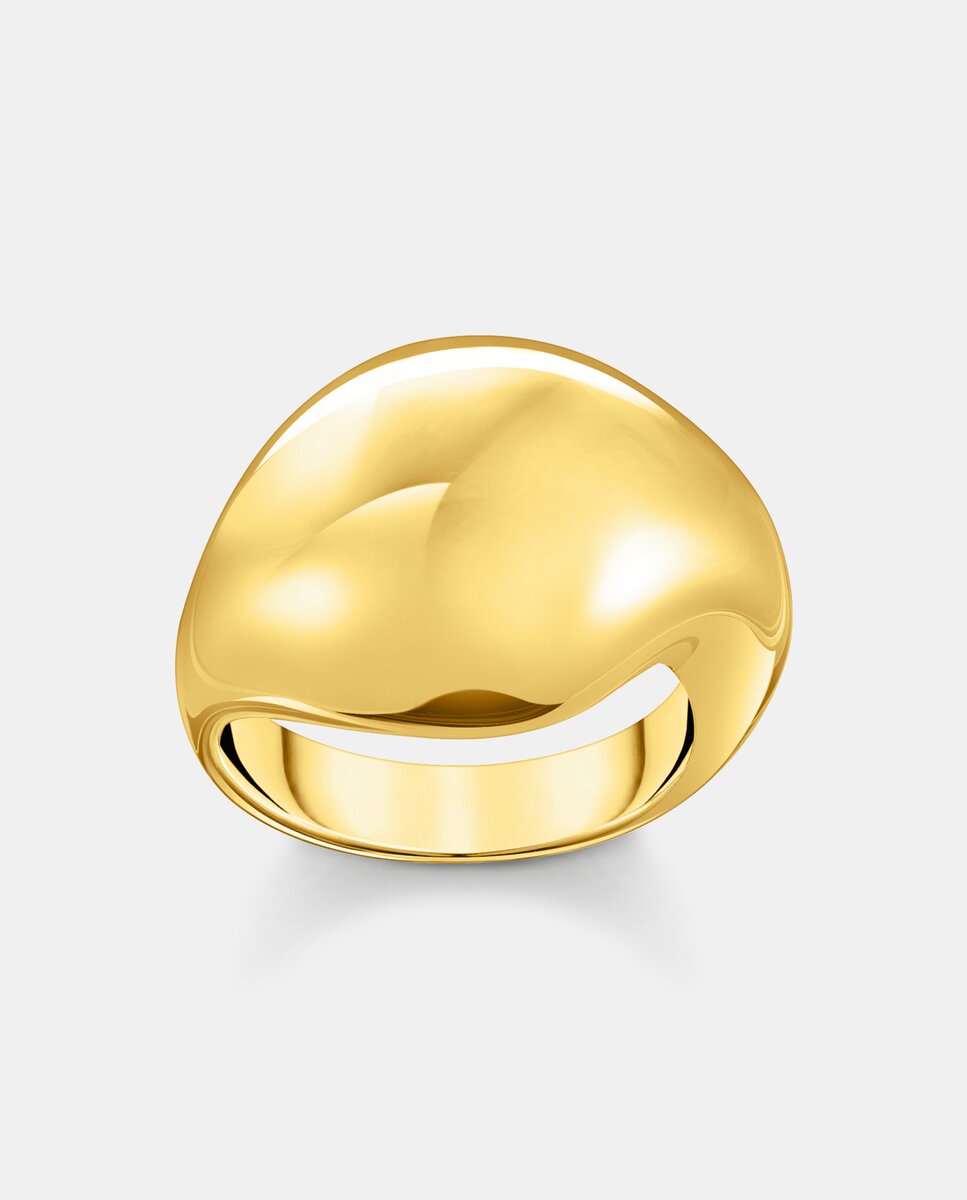 Anillo chapado en oro en forma de gota orgánica - Thomas Sabo - Oro Oro-1