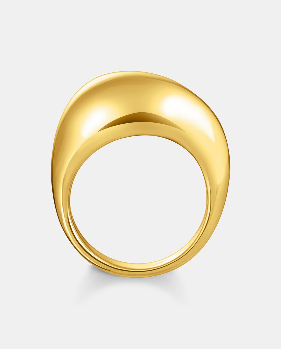 Anillo chapado en oro en forma de gota orgánica - Thomas Sabo - Oro Oro-2
