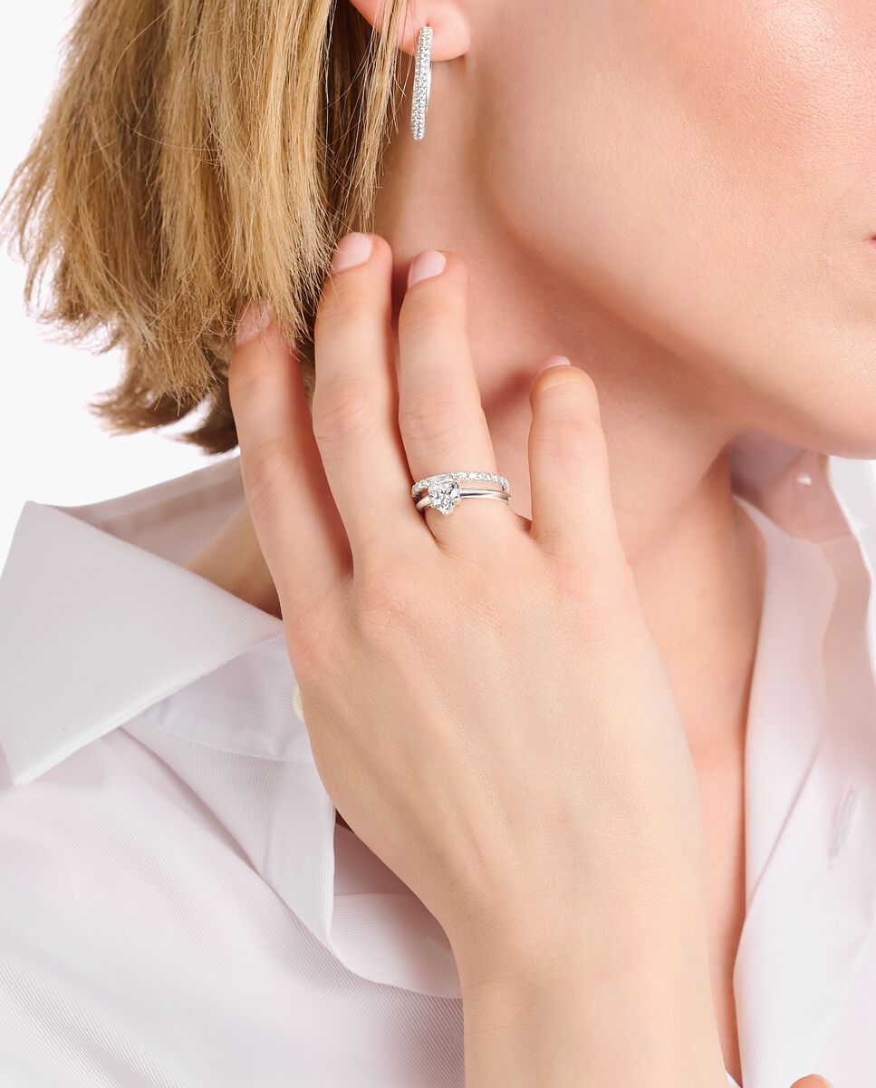 Anillo de plata con circonita blanca en forma de corazón - Thomas Sabo - Plata Plata-2