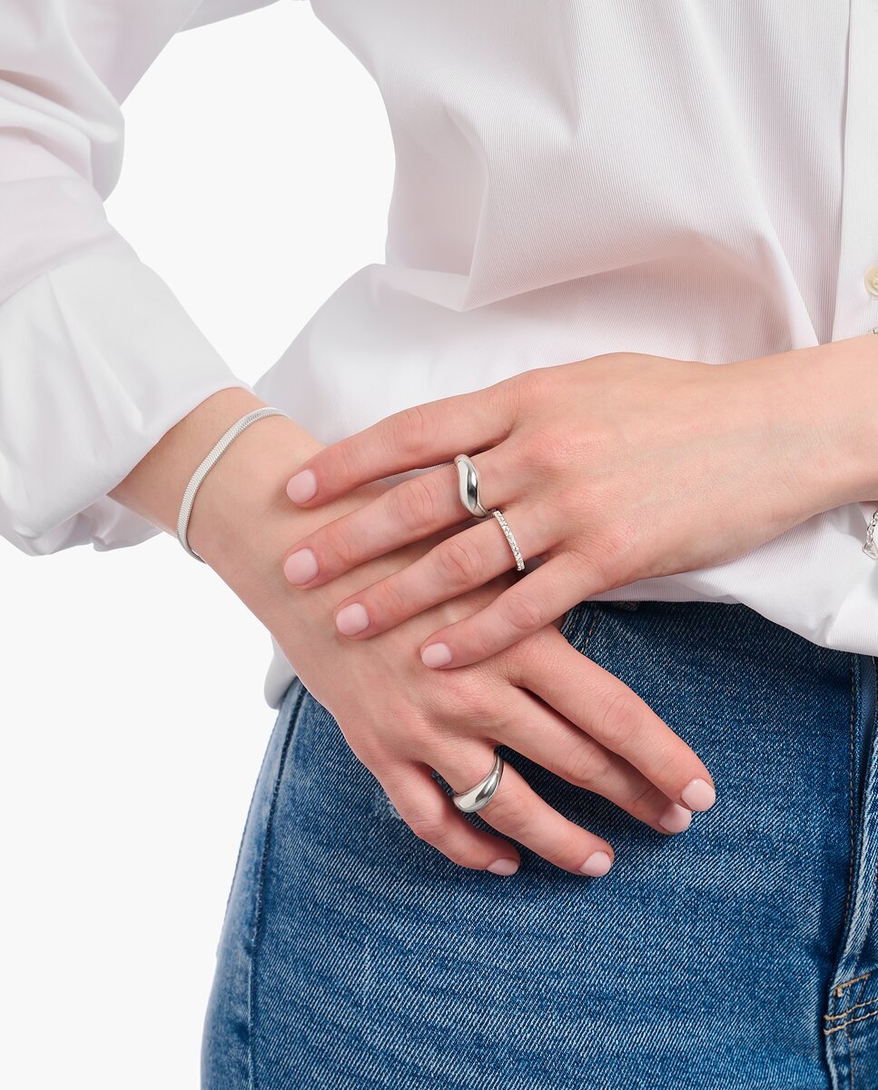 Anillo de plata con forma orgánica - Thomas Sabo - Plata Plata-3