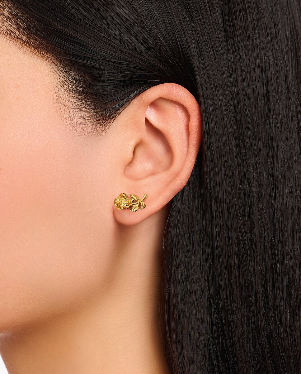 Pendientes chapados en oro rosa roses romance - Thomas Sabo - Oro Oro-3