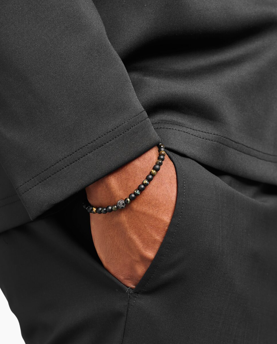 Pulsera talismán energía positiva con obsidiana y ojo de tigre - Thomas Sabo - Negro Negro-3