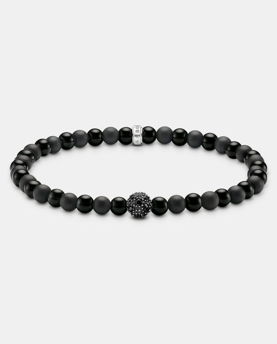 Pulsera talismán energía positiva con obsidiana - Thomas Sabo - Negro Negro-1