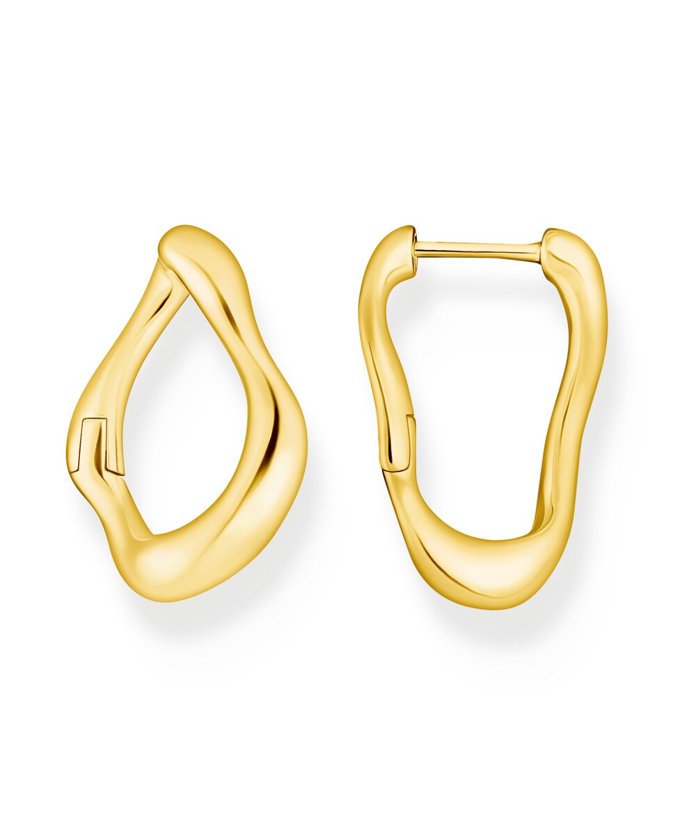 Aros pequeños Natural Beauty chapados en oro Oro-1