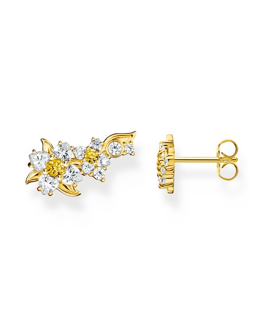 Imagen 0 de Pendientes Ear Climber con flor de margarita Lovely Daisy chapada