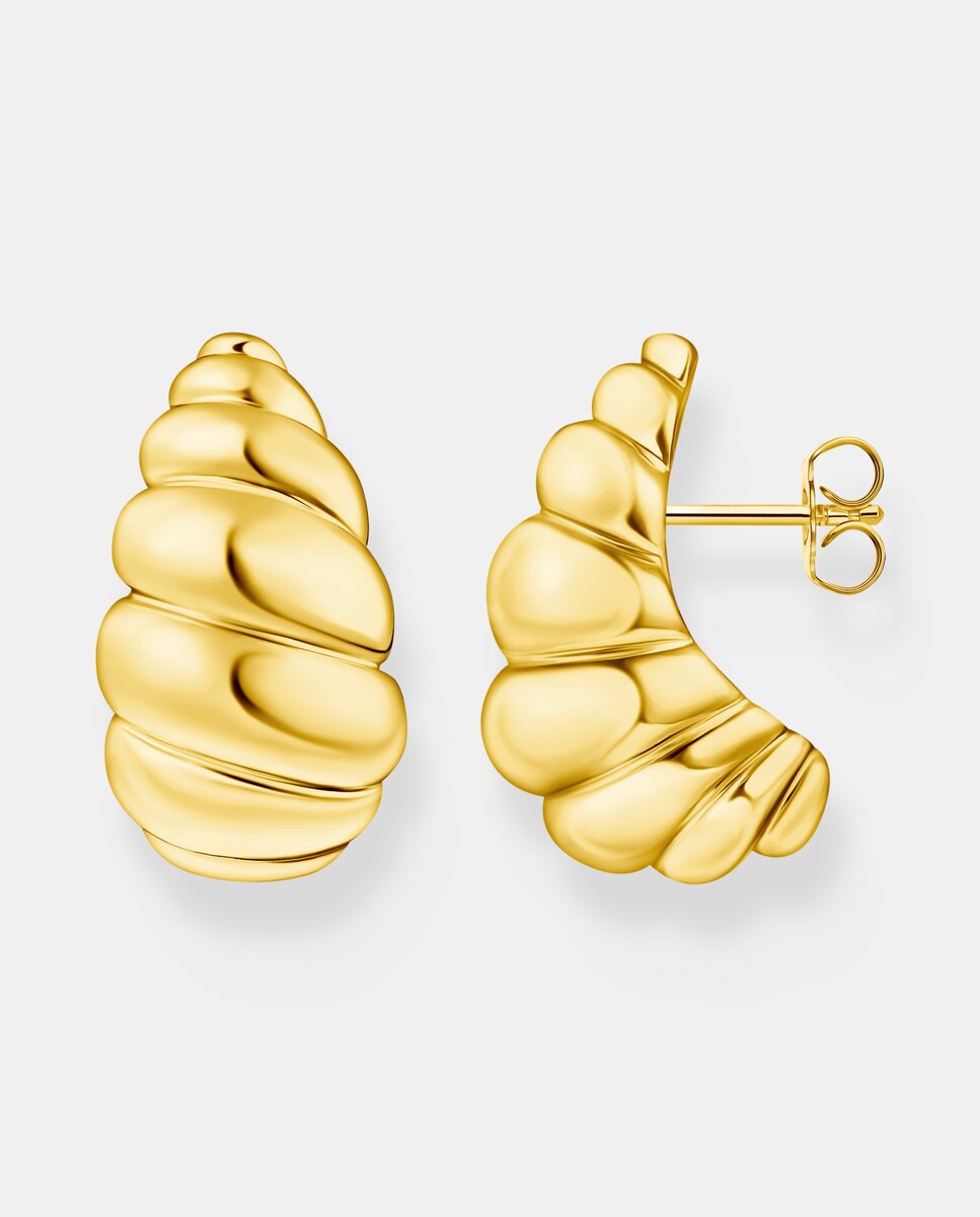Pendientes dorados con formas orgánicas Oro Thomas Sabo Oro-1