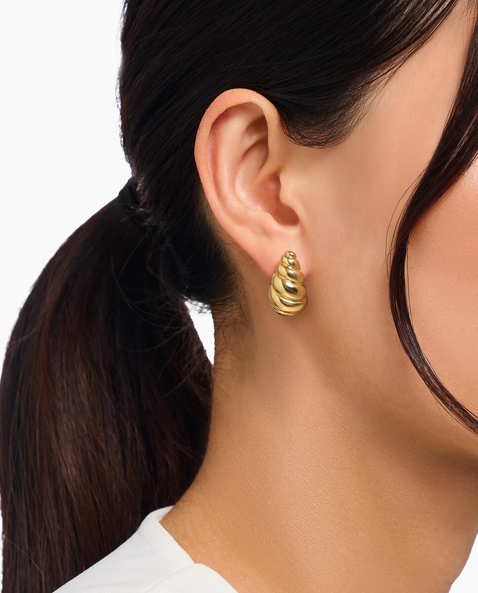 Pendientes dorados con formas orgánicas Oro Thomas Sabo Oro-3