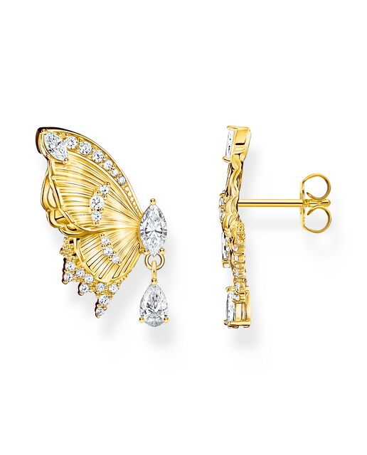 Imagen 0 de Pendientes chapados en oro con piedras mariposa Butterfly Paradise