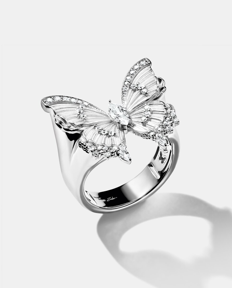 Anillo de cóctel mariposa butterfly paradise con piedras de - Thomas Sabo - Plata Plata-1