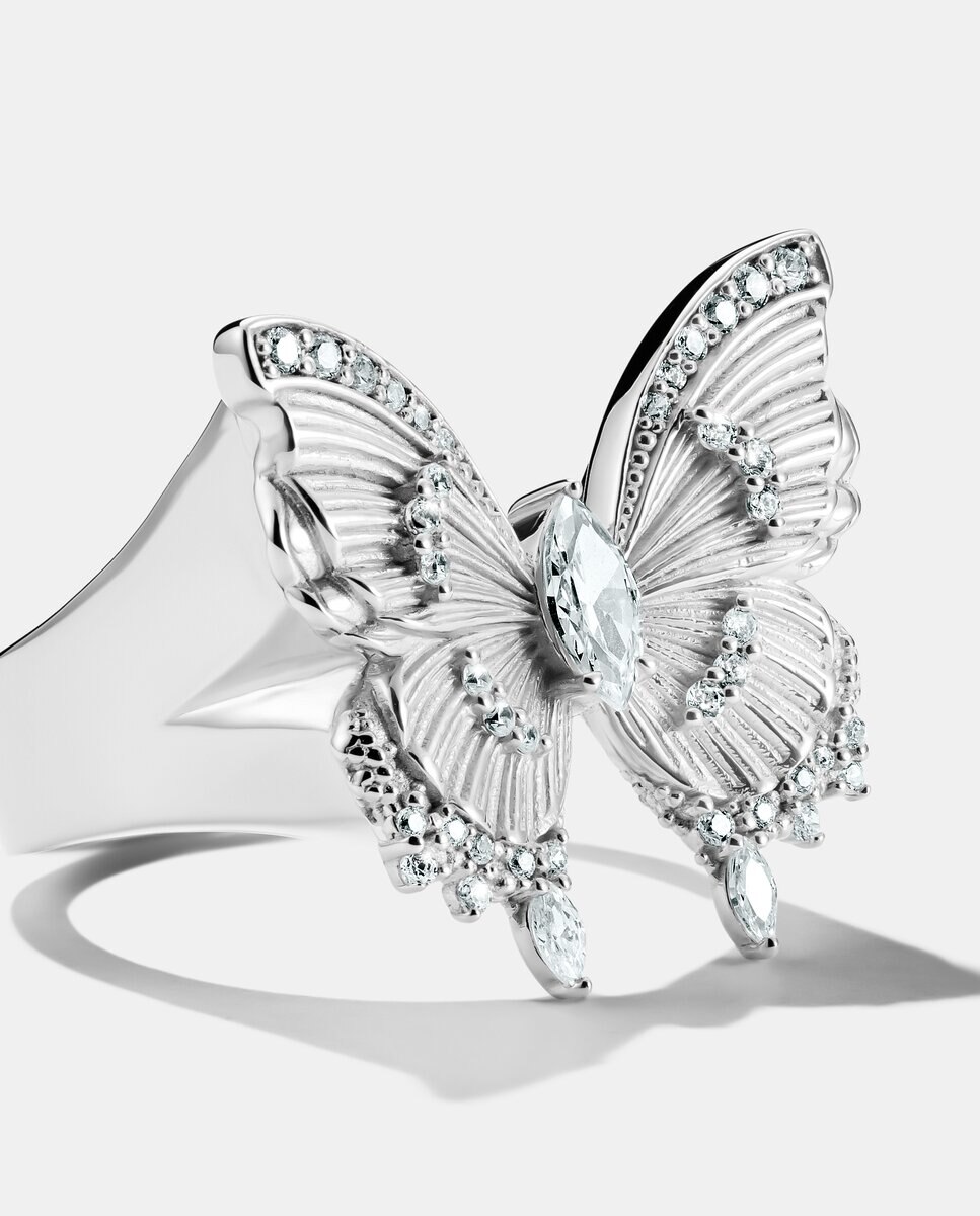 Anillo de cóctel mariposa butterfly paradise con piedras de - Thomas Sabo - Plata Plata-2