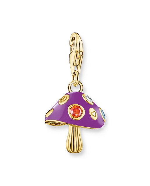 Imagen 0 de Charm seta de colores chapado en oro
