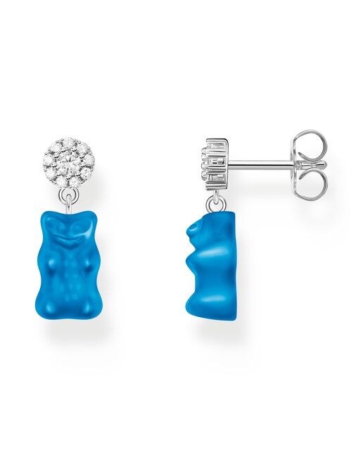 Imagen 0 de Pendientes con "Osito de Oro" azul de plata