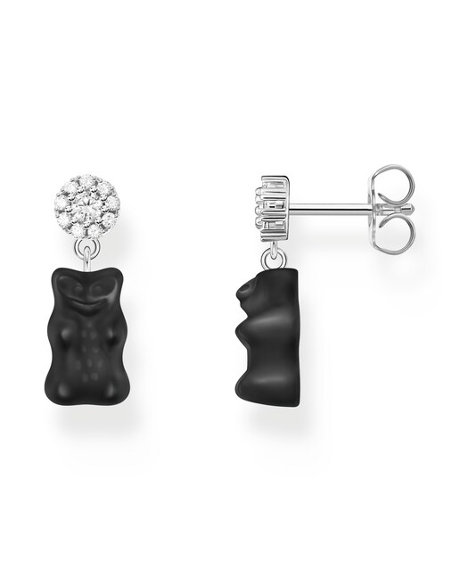 Imagen 0 de Pendientes con "Osito de Oro" negro de plata