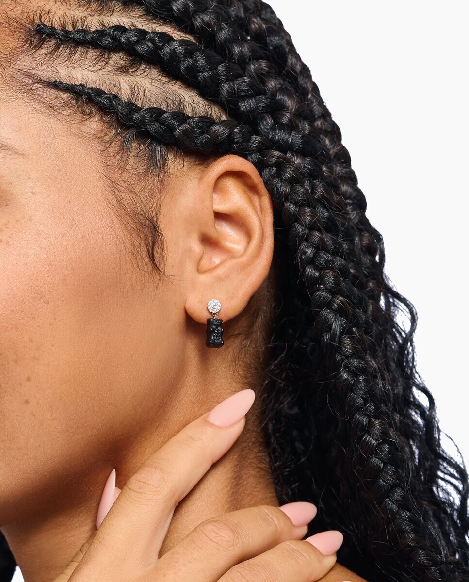 Pendientes con "ositos de oro" negra negra de plata - Thomas Sabo - Negro Negro-2