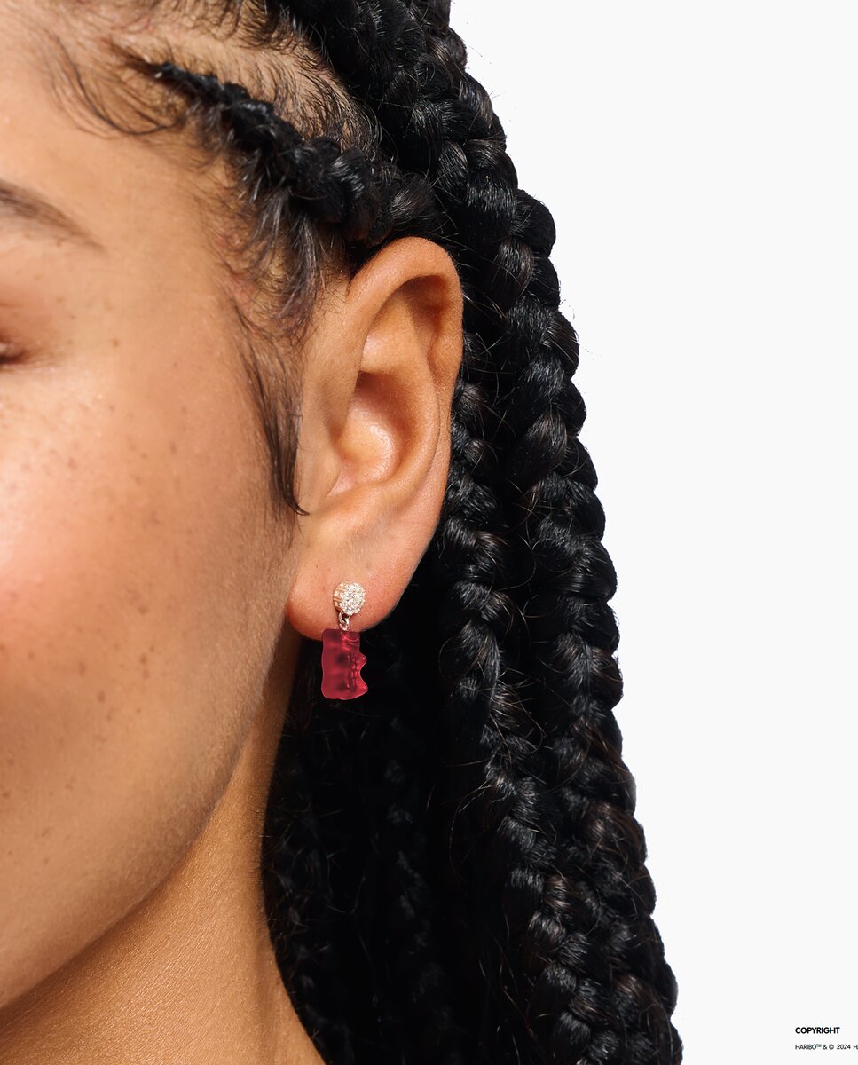 Imagen 2 de Pendientes con "ositos de oro" roja de plata - Thomas Sabo - Rojo Rojo