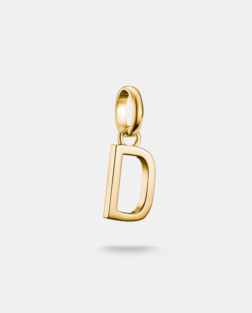 Imagen 0 de Colgante charm letra d connect baño de oro Oro