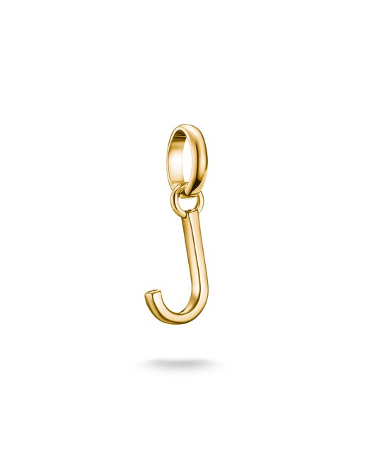 Imagen 0 de Colgante Charm letra J Connect chapada en oro