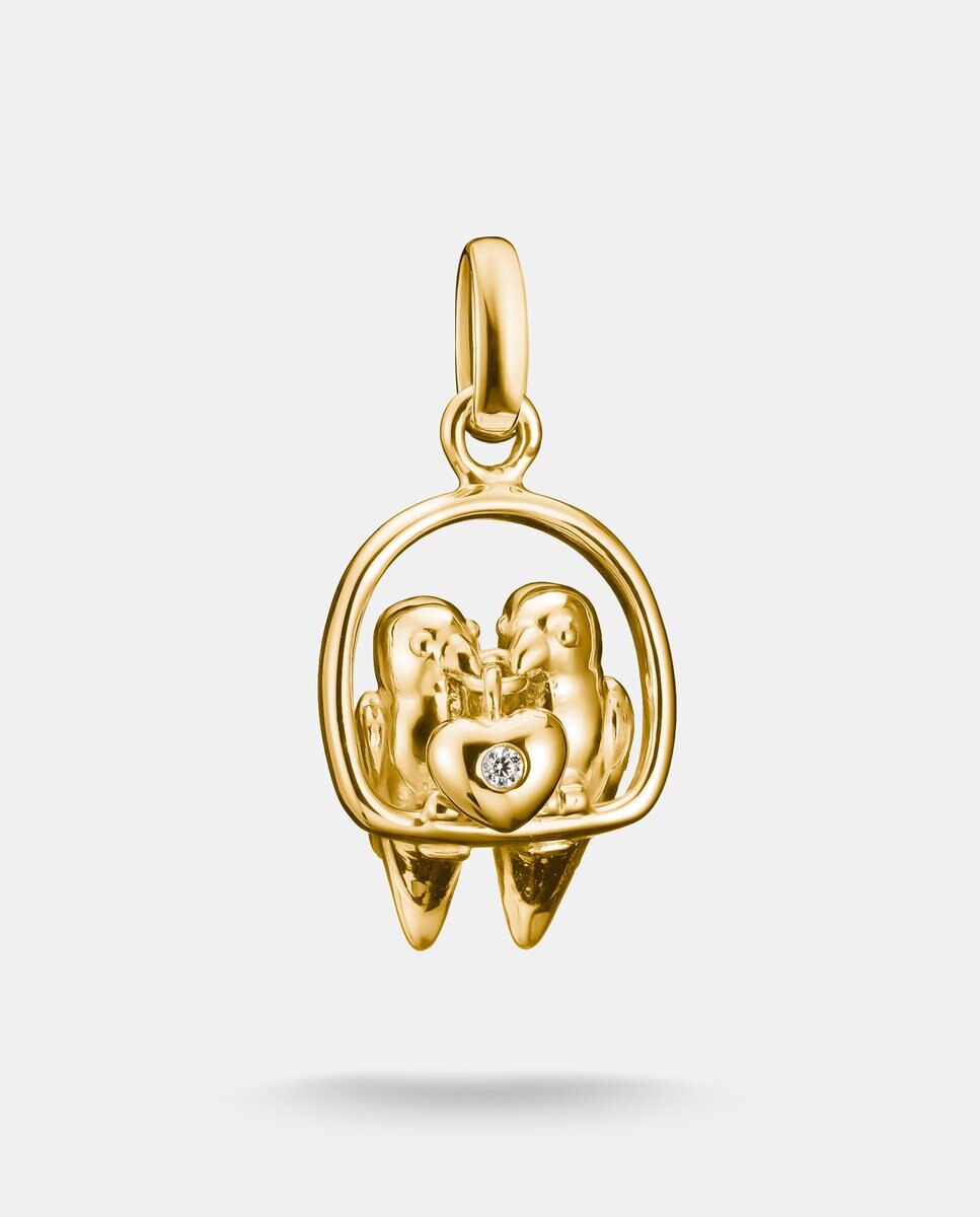 Colgante charm pájaros del amor connect baño de - Thomas Sabo - Oro Oro-1