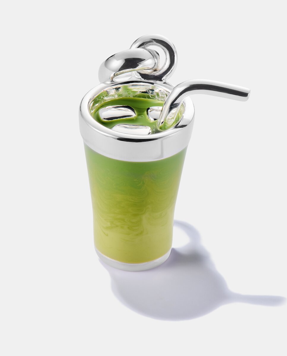 Colgante charm matcha latte connect plata - Verde Verde-2