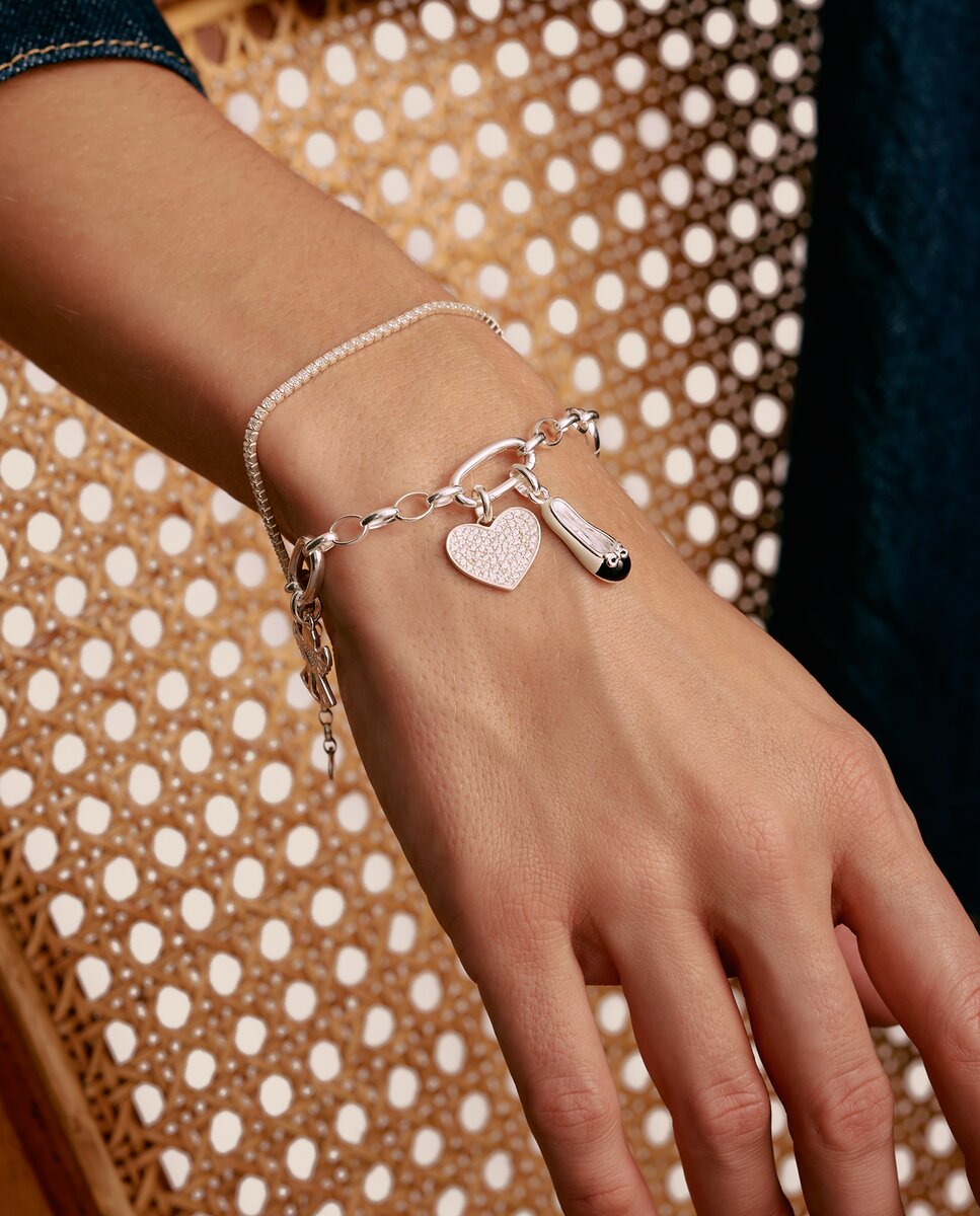 Colgante charm corazón pavé connect - Thomas Sabo - Plata Plata-3
