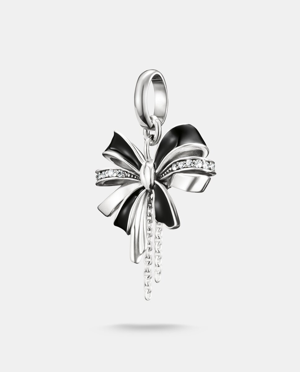 Imagen 0 de Colgante charm lazo negro connect plata Plata
