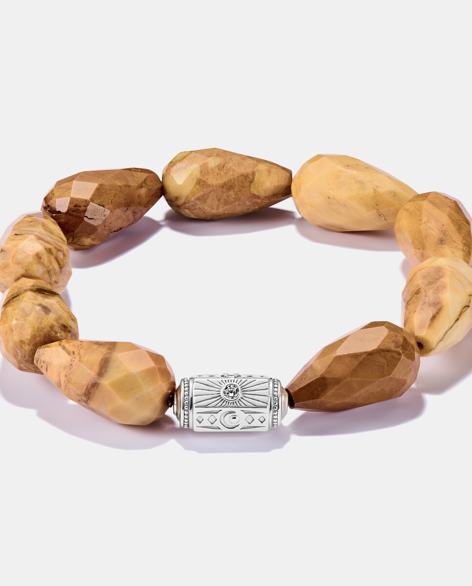 Imagen 1 de Pulsera beads jaspe amarillo Marrón piedra