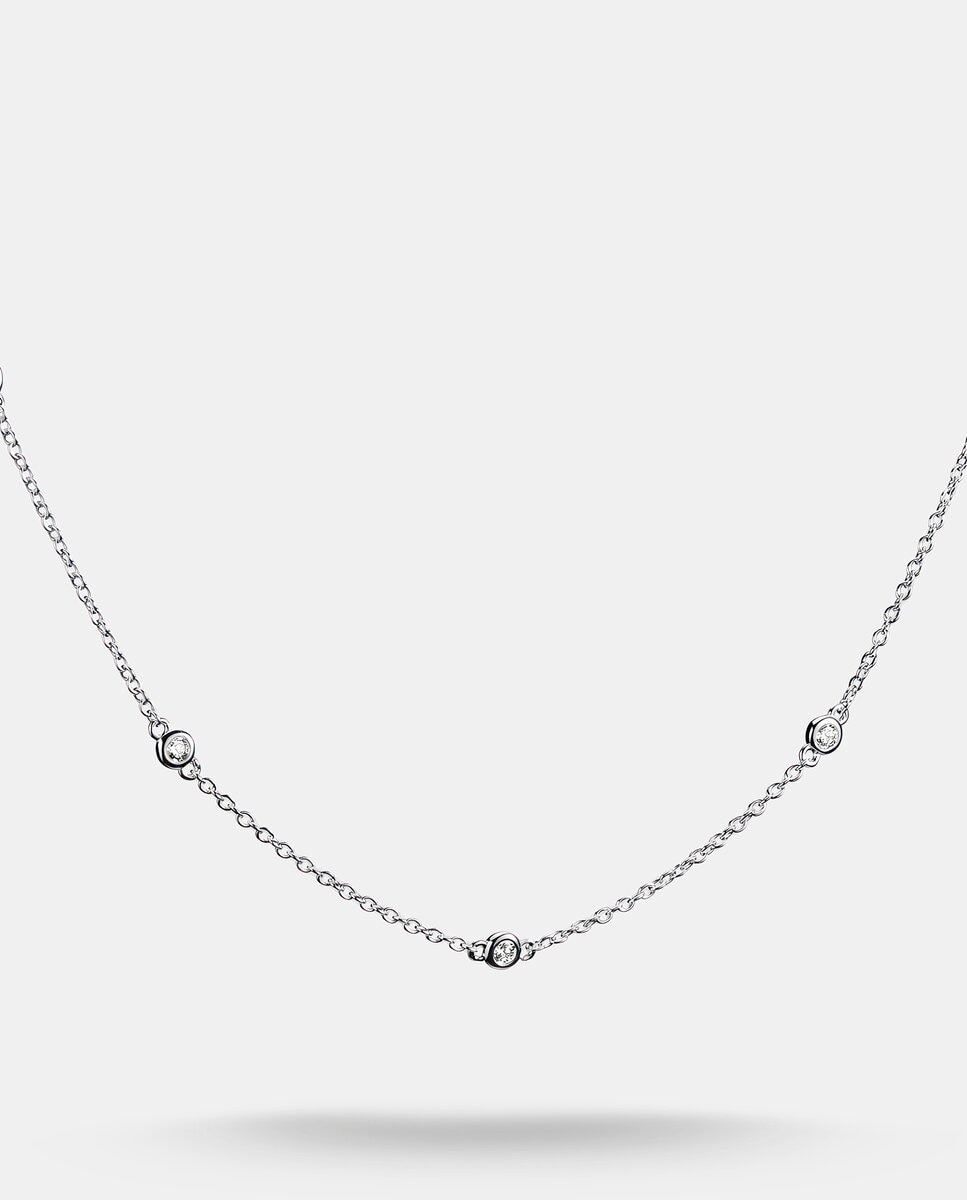 Imagen 1 de Collar piedras circonitas blancas plata Plata