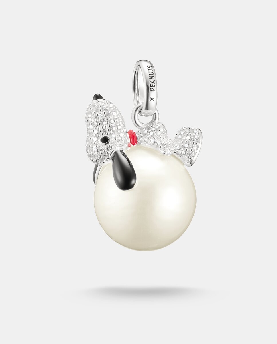 Colgante snoopy sobre bola de nieve peanuts - Thomas Sabo - Plata Plata-1