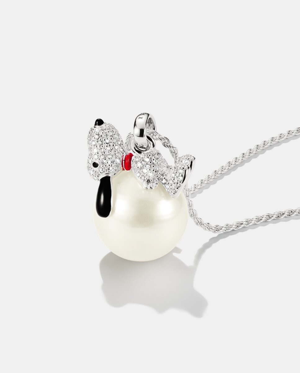 Colgante snoopy sobre bola de nieve peanuts - Thomas Sabo - Plata Plata-2