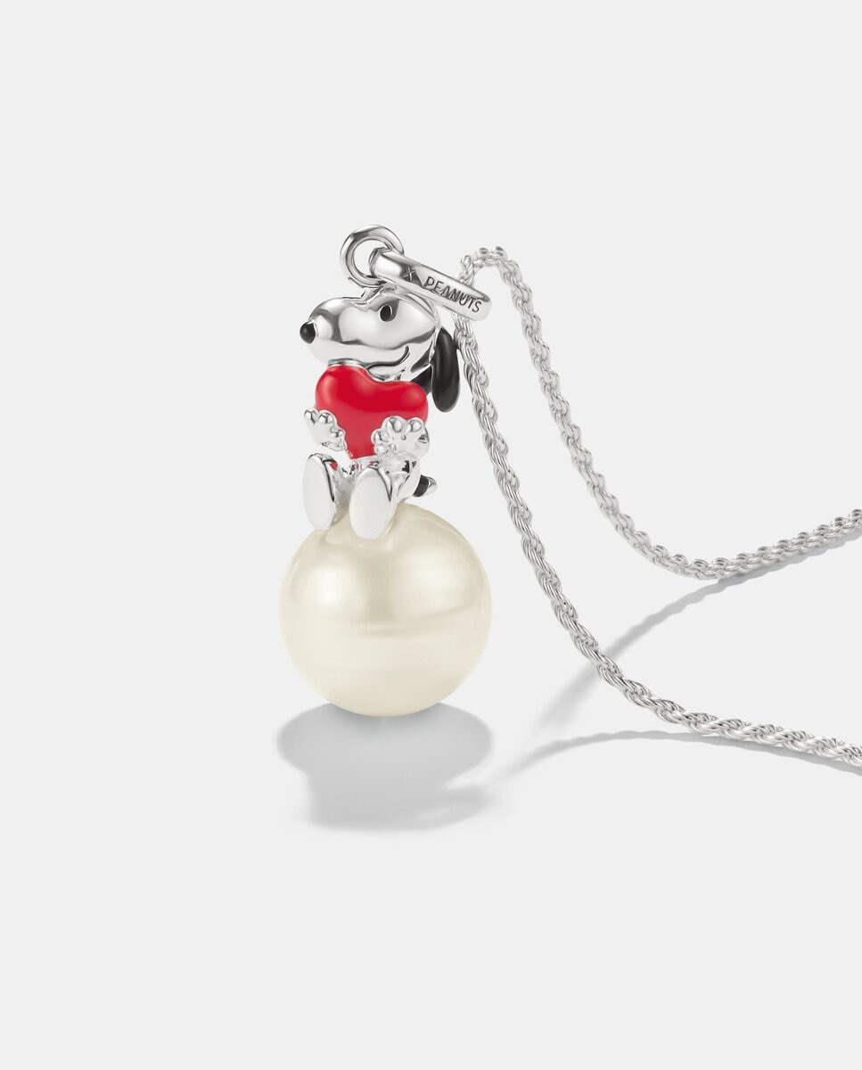 Colgante snoopy con corazón sobre bola de nieve peanuts - Thomas Sabo - Plata Plata-2