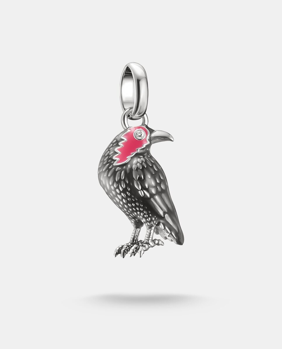 Imagen 0 de Colgante charm miércoles cuervo circonita connect plata Plata