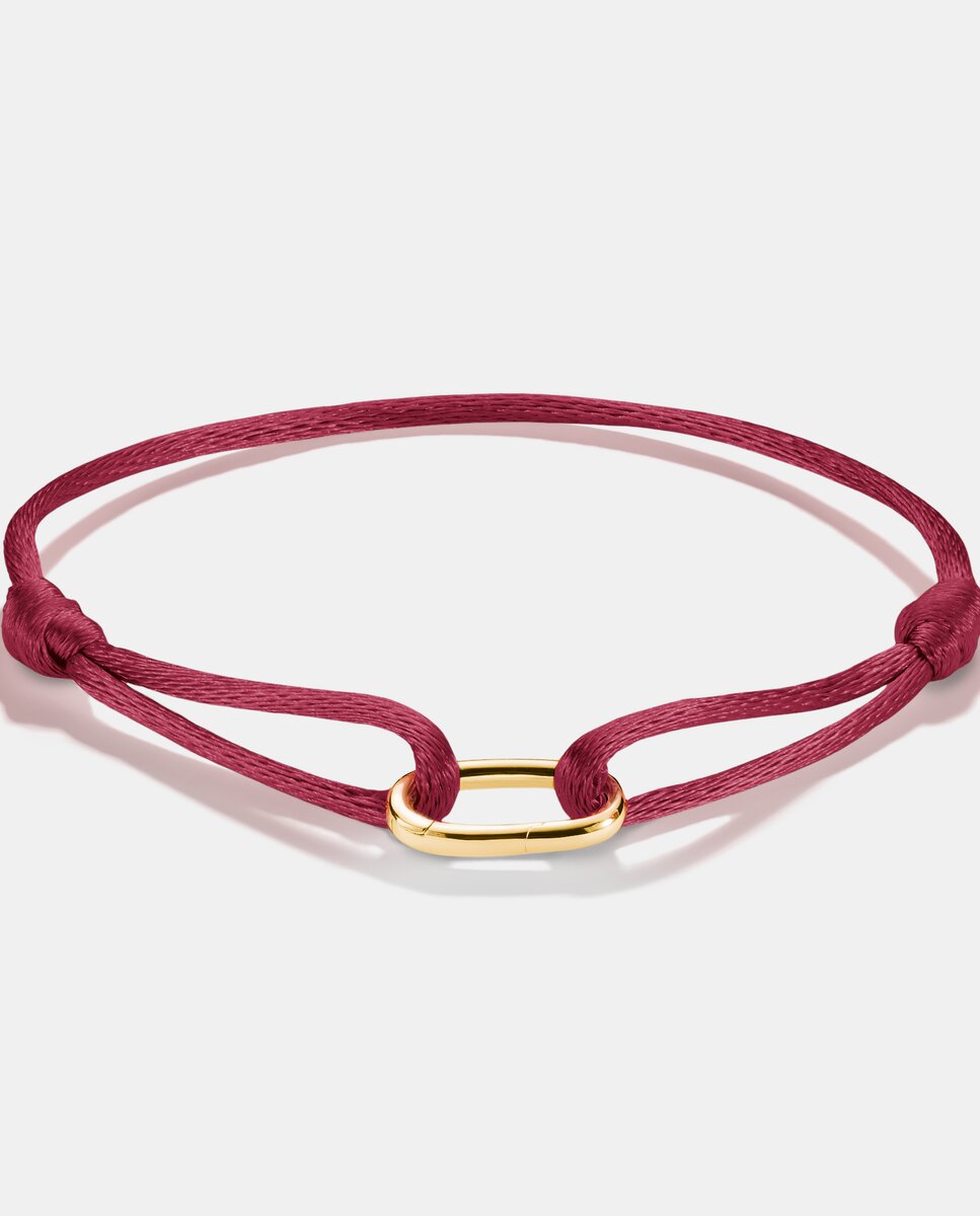 Pulsera de cordón roja connect en oro de 18k Rojo cereza Thomas
