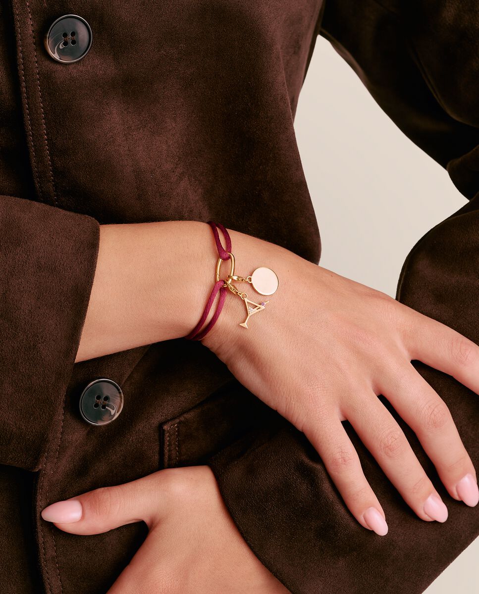 Pulsera de cordón roja connect en oro de 18k Rojo cereza Thomas