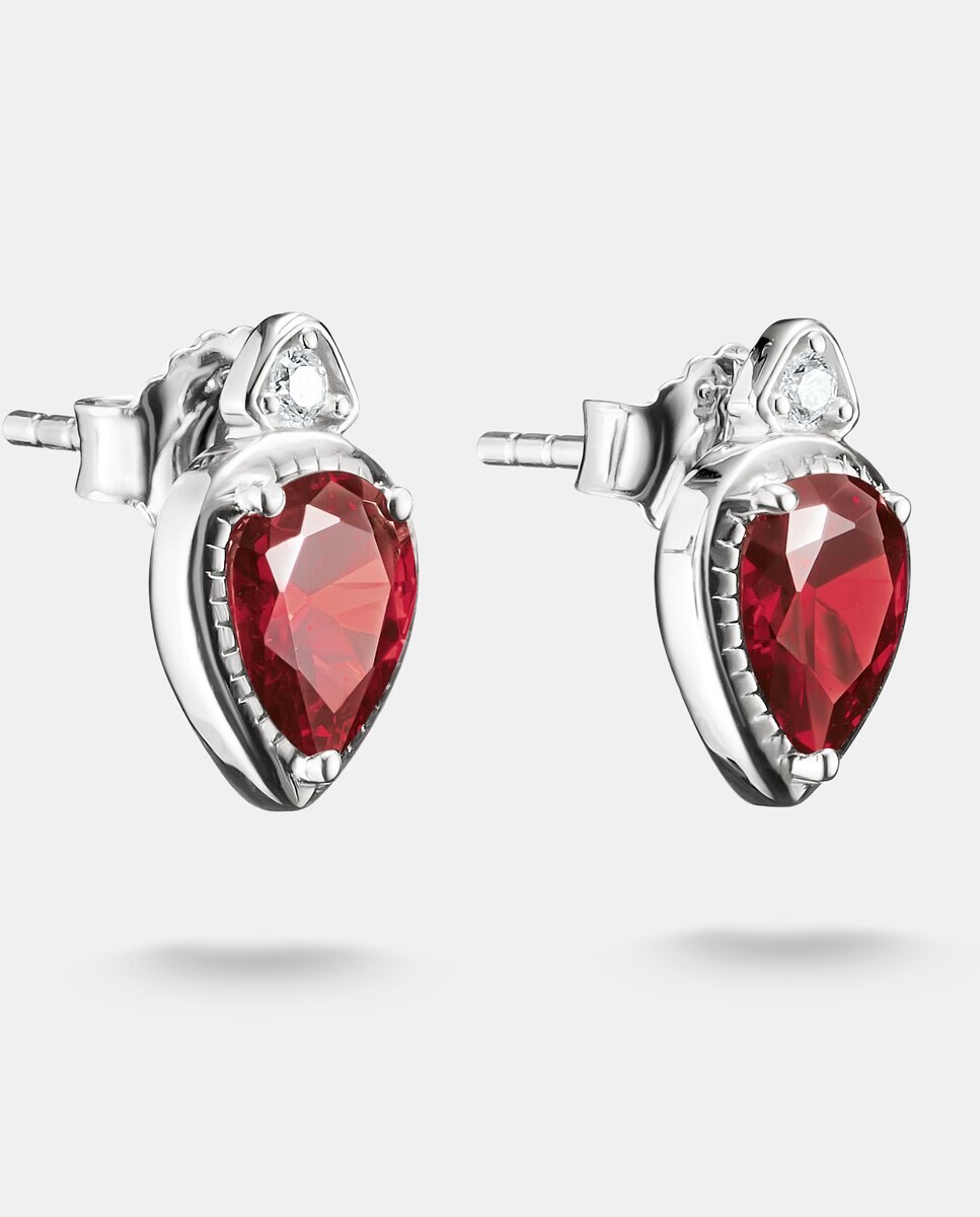 Pendientes de botón granate elyndra de plata - Thomas Sabo - Granate Granate-1