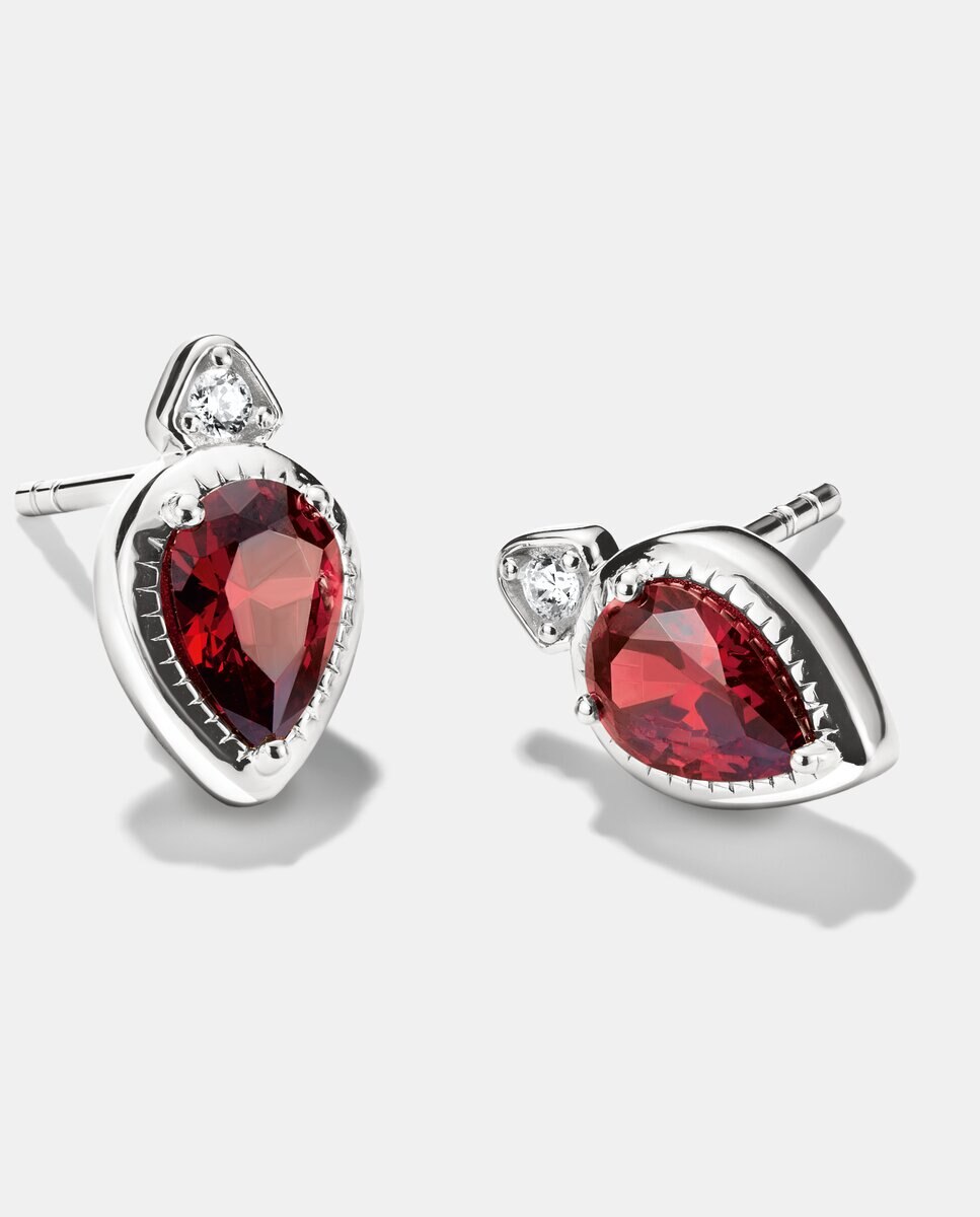 Pendientes de botón granate elyndra de plata - Thomas Sabo - Granate Granate-2