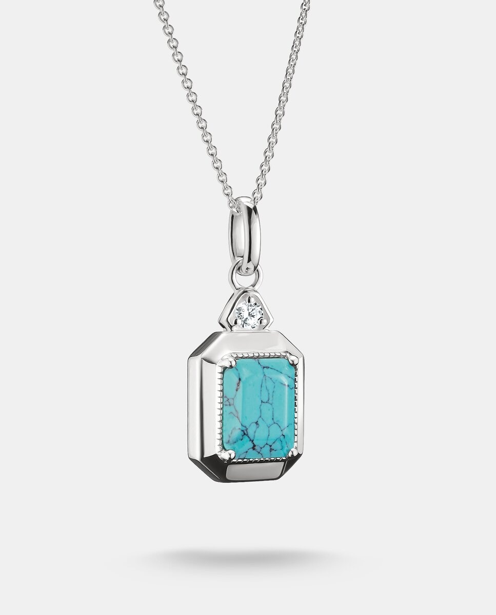 Cadena con colgante octágono turquesa elyndra de plata - Thomas Sabo - Turquesa Turquesa-1