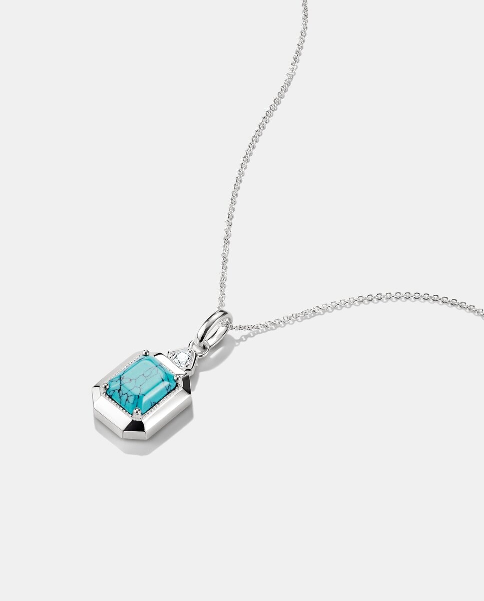 Cadena con colgante octágono turquesa elyndra de plata - Thomas Sabo - Turquesa Turquesa-2