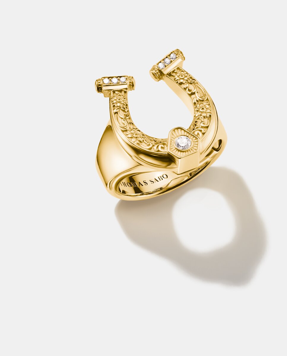 Sello herradura elyndra en oro de 18k - Thomas Sabo - Dorado Dorado-1