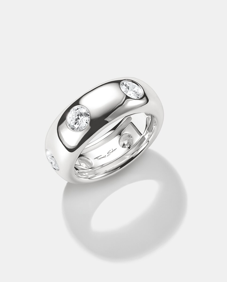 Anillo con piedras banda circonitas Bold Elegance de - Thomas Sabo - Plata Plata-1