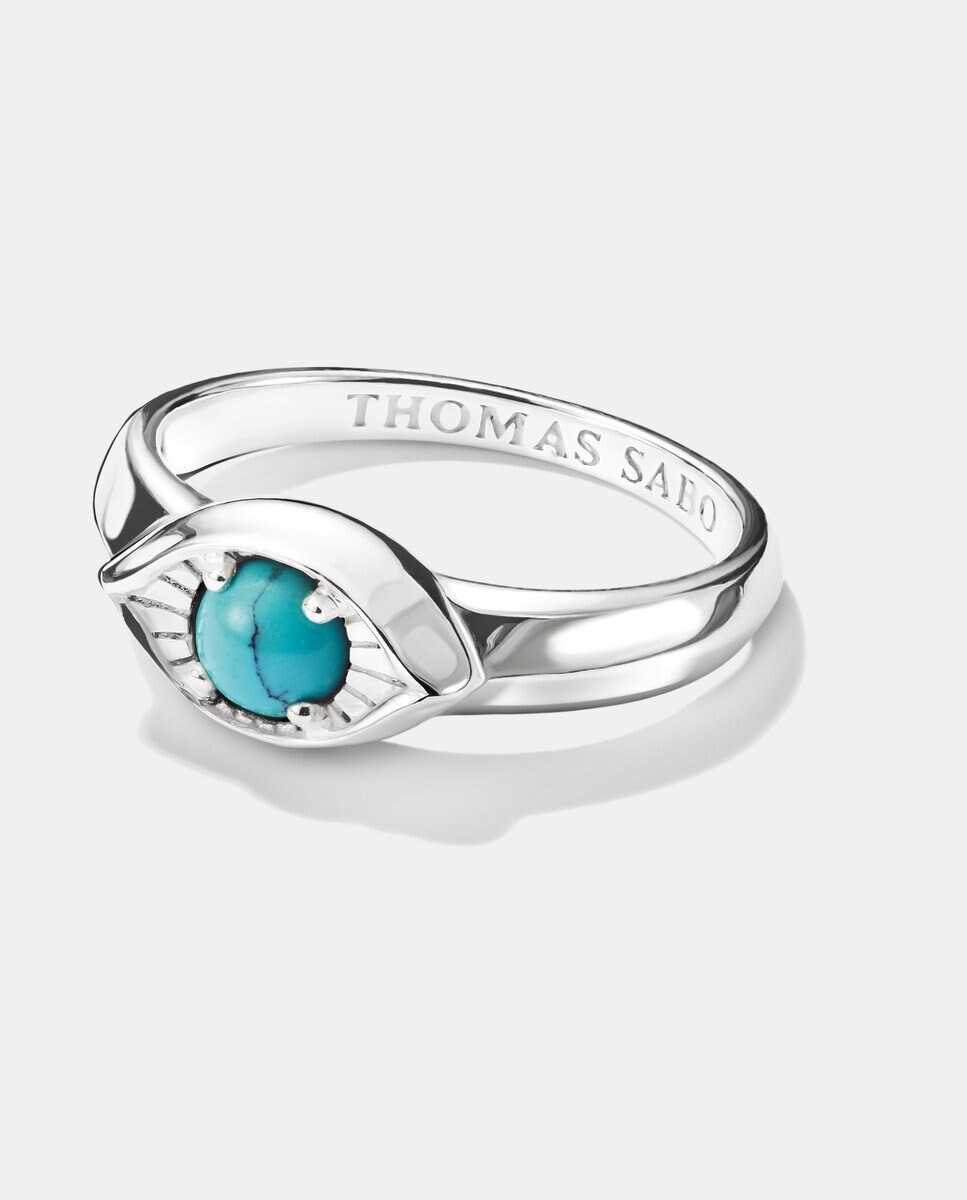 Anillo ojo imitación pequeño Elyndra de plata - Thomas Sabo - Turquesa Turquesa-2