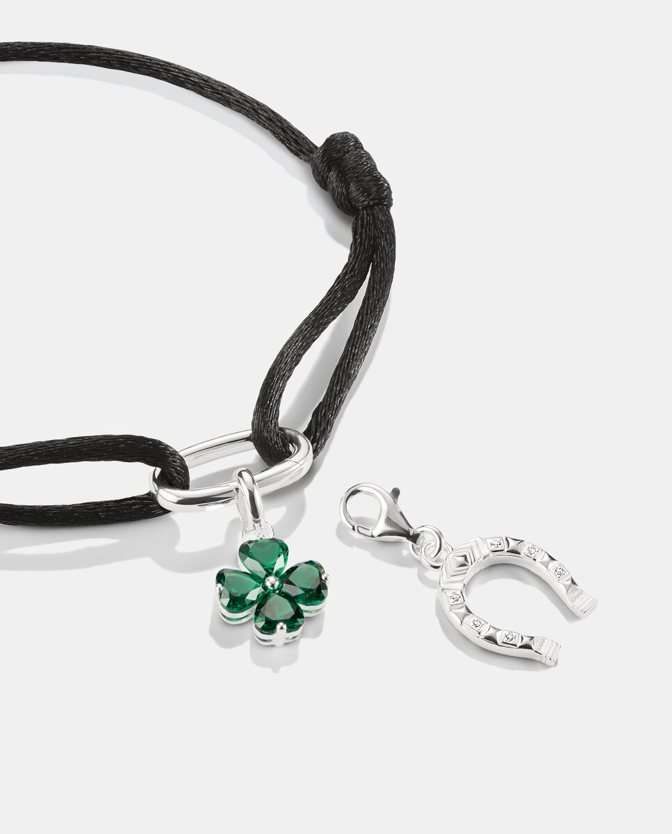 Símbolo charm trébol de cuatro hojas connect de plata - Thomas Sabo - Verde Verde-2