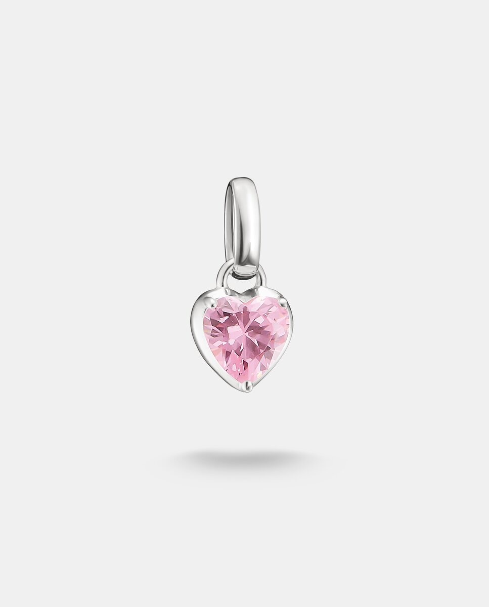 Amor charm corazón piedra de nacimiento enero connect de plata - Thomas Sabo - Rosa Rosa-1