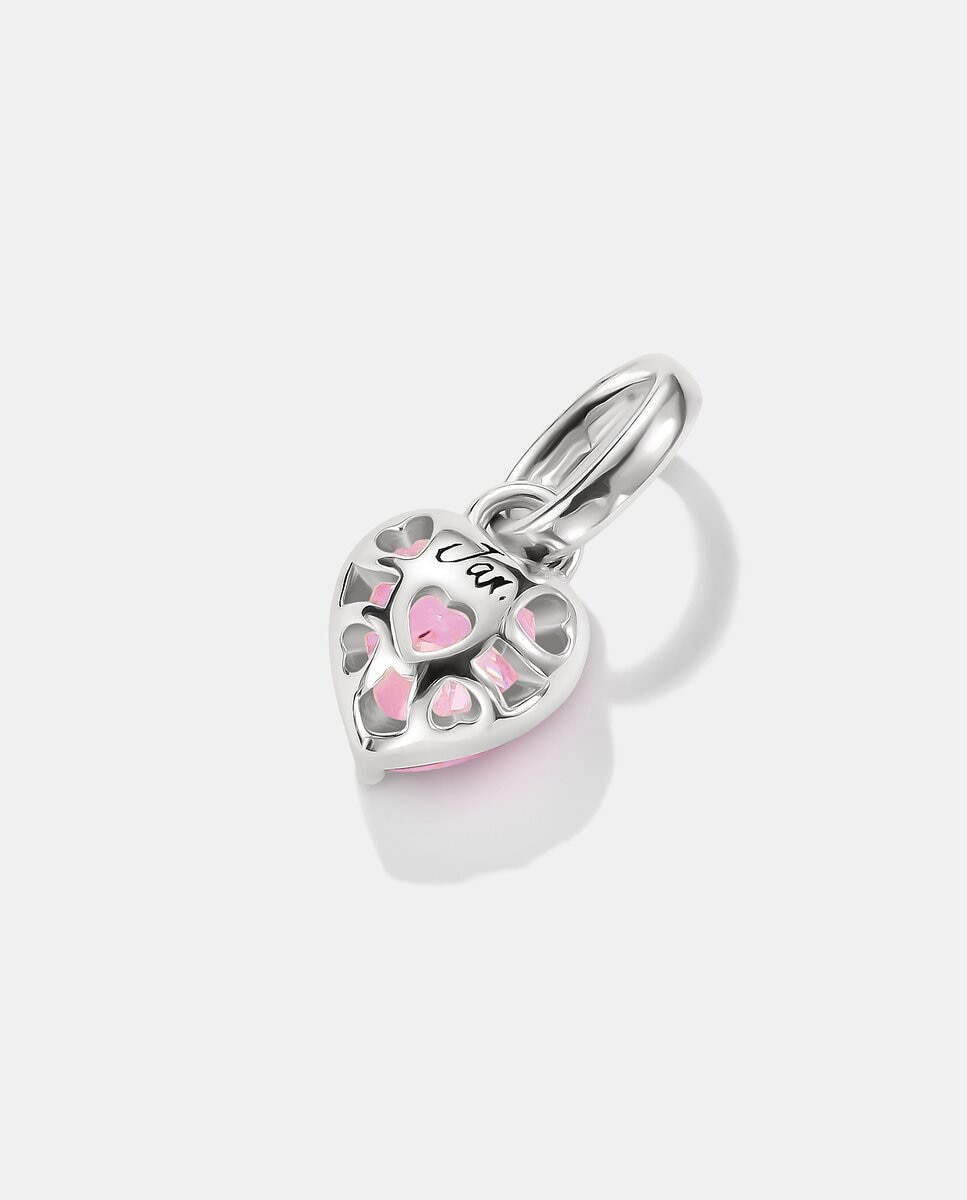 Amor charm corazón piedra de nacimiento enero connect de plata - Thomas Sabo - Rosa Rosa-2