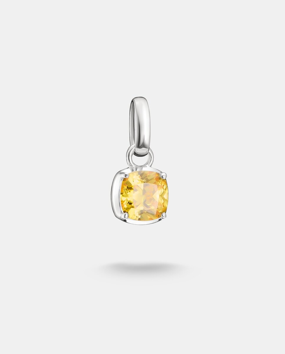 Imagen 0 de Símbolo charm piedra de nacimiento noviembre connect de plata Plata / Naranja / Carbono