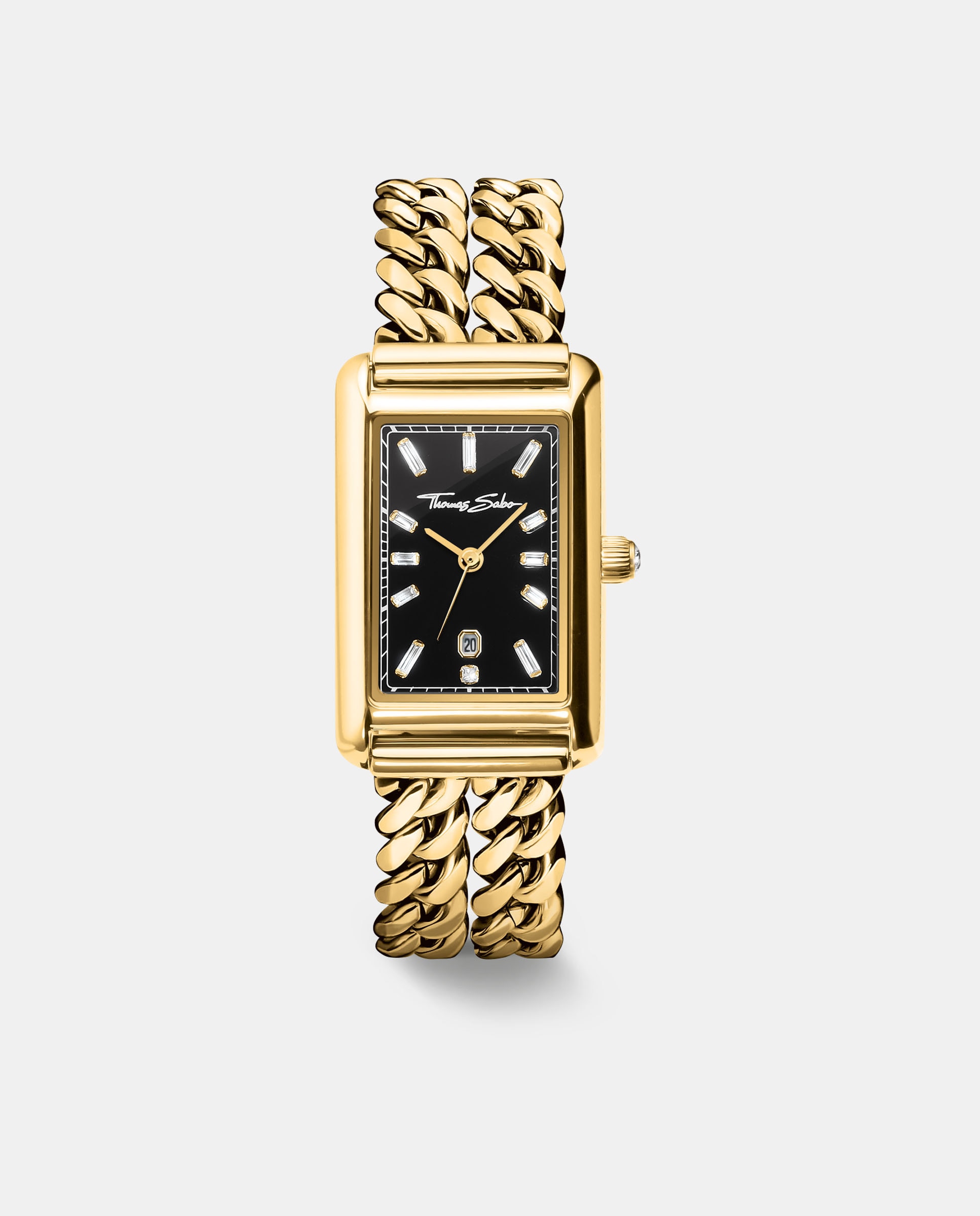 Imagen 0 de Reloj mujer bold elegance esfera negra rectangular color oro Oro