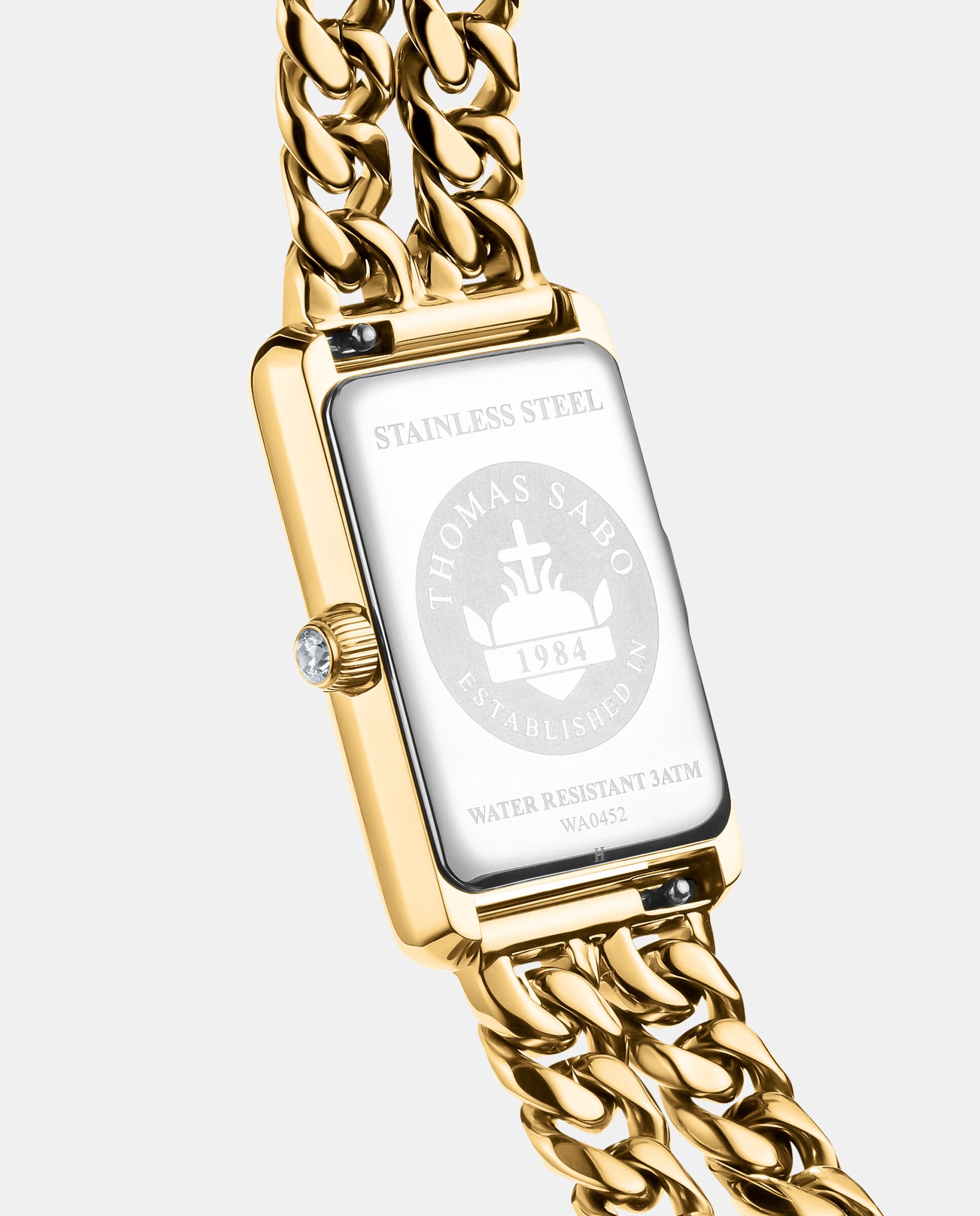 Reloj mujer bold elegance esfera negra rectangular color - Thomas Sabo - Oro Oro-2