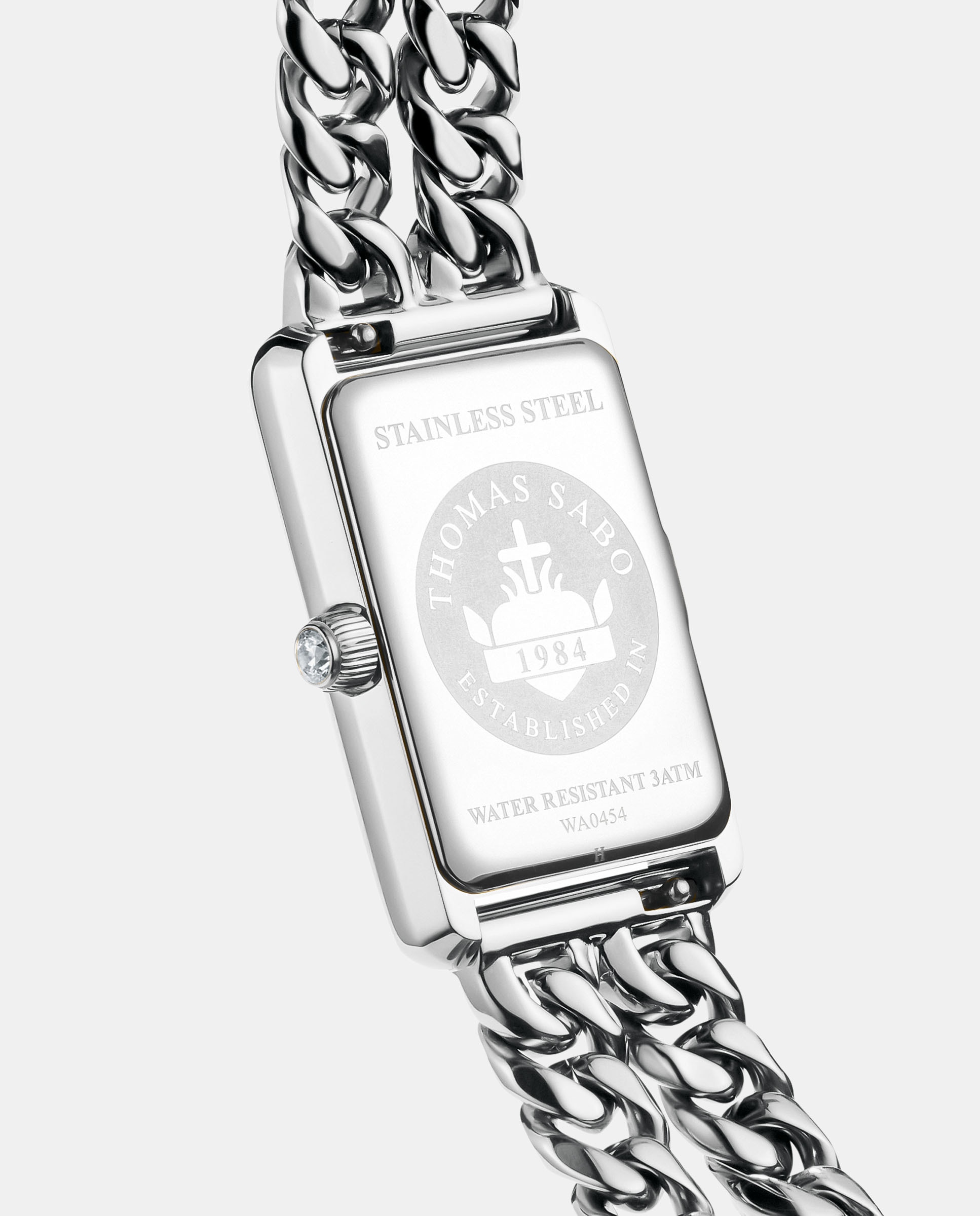 Reloj mujer bold elegance esfera rosa rectangular plateado - Thomas Sabo - Plata Plata-2