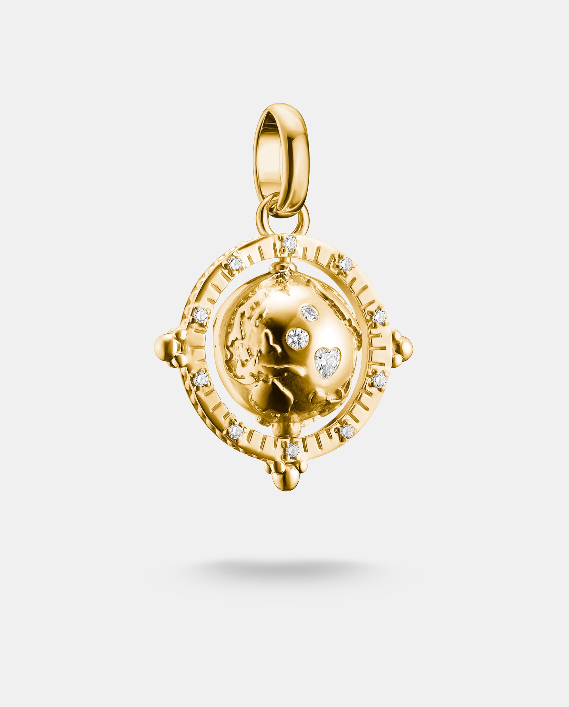 Imagen 1 de Charm globo terráqueo con circonita blanca - Thomas Sabo - Dorado Dorado